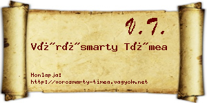 Vörösmarty Tímea névjegykártya