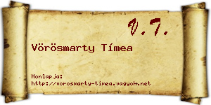Vörösmarty Tímea névjegykártya
