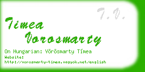 timea vorosmarty business card